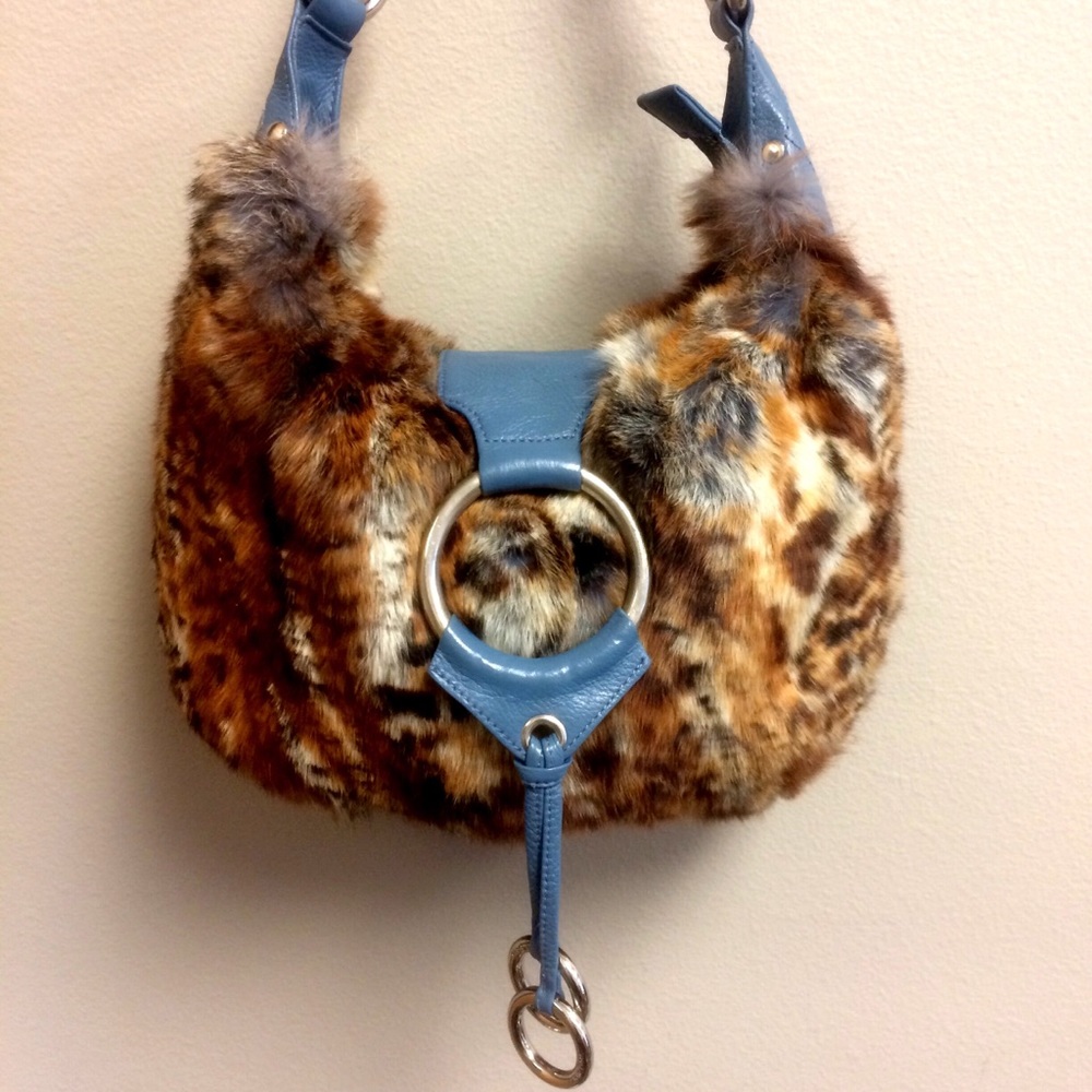 Furry funky hand bag, purse.